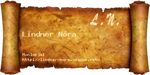 Lindner Nóra névjegykártya
